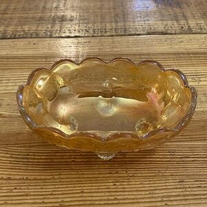Vintage Carnival Glass Marigold Dish